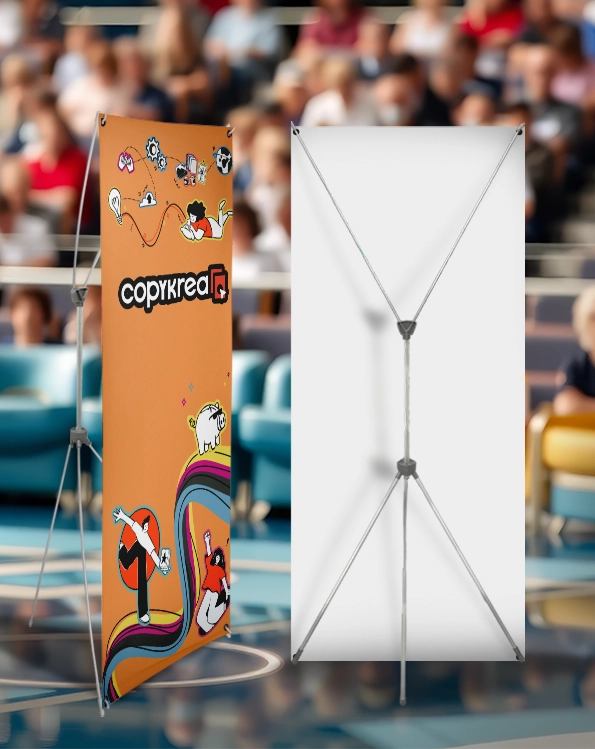 Outdoor X Banner with Fillable Base
